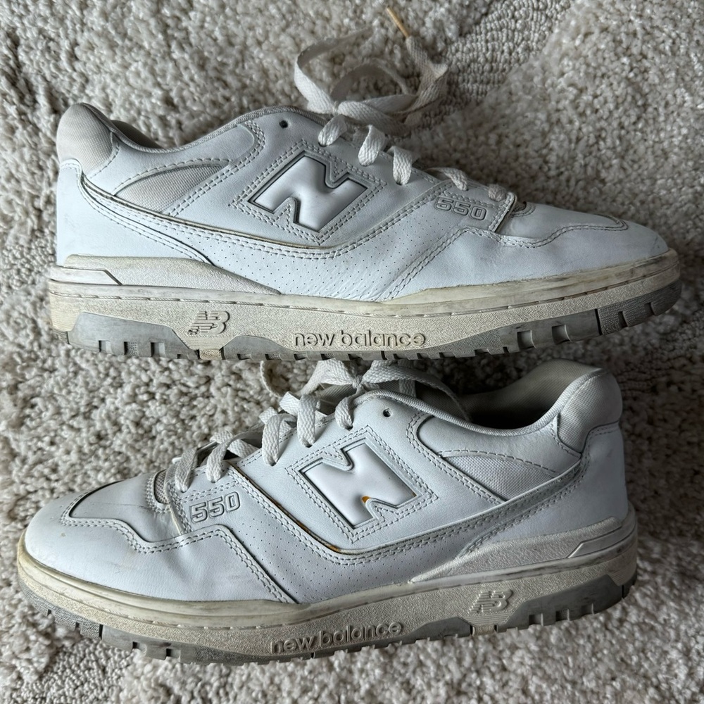 Men’s New Balance 550. White. Size 12.